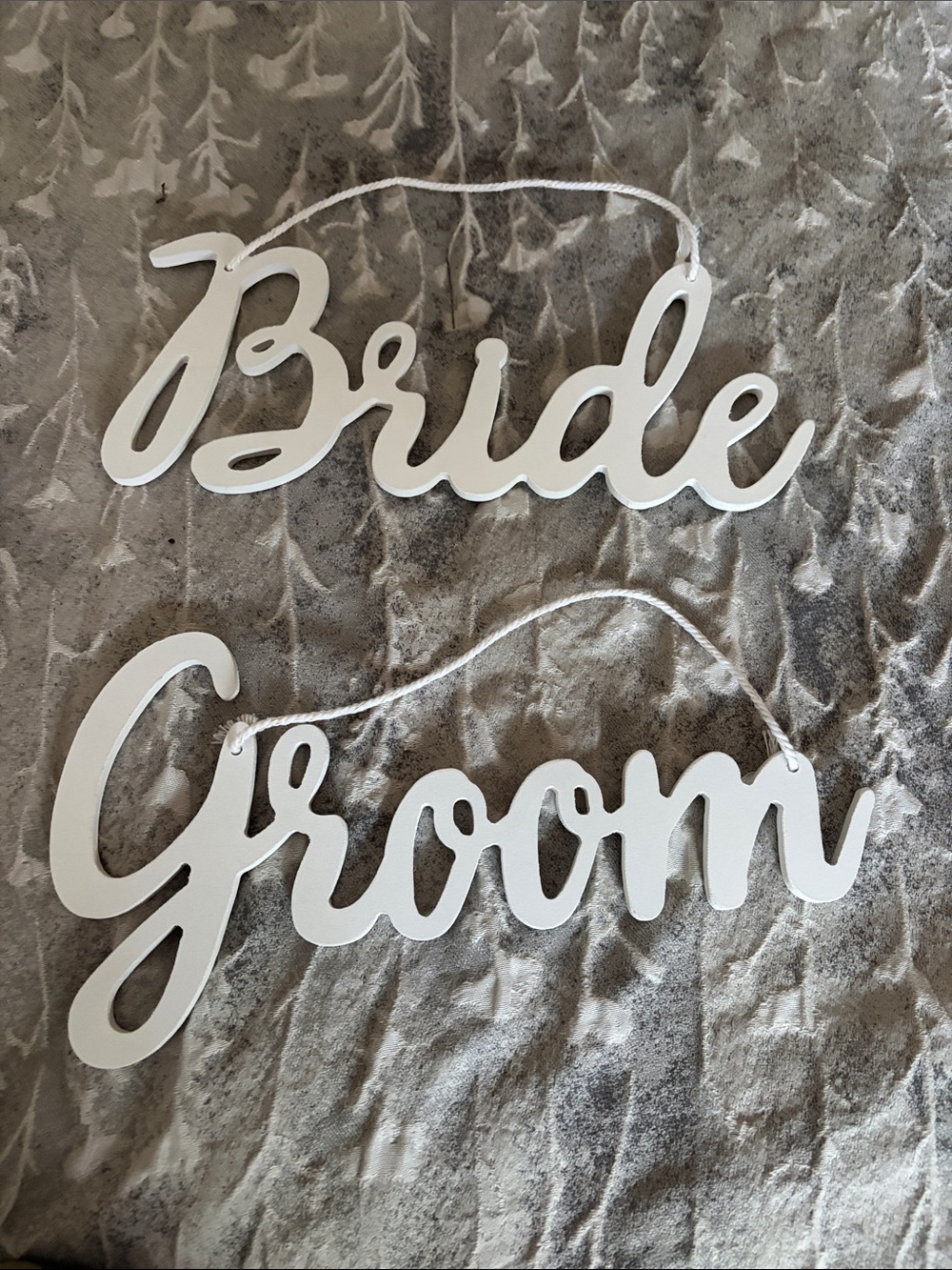 Wedding Bride and Groom Calligraphy Signs
